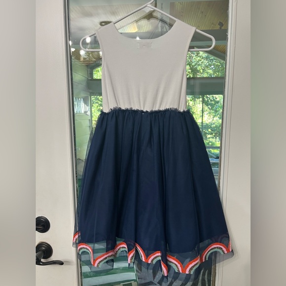 Pippa & Julie Navy Tutu Tank Dress Size 7 - Picture 2 of 5